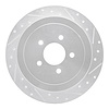 631-55004R Drilled/Slotted Brake Rotor [Silver], 2003-2011 Ford/Lincoln/Mercury/Mazda, Position: Rear Right - image 1