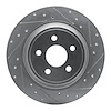 631-55005R Drilled/Slotted Brake Rotor [Silver], Fits Select Ford/Lincoln/Mercury/Mazda, Position: Rear Right - image 1