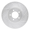 631-55007R Drilled/Slotted Brake Rotor [Silver], 2003-2005 Ford/Lincoln/Mercury/Mazda, Position: Front Right - image 1