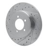631-55008L Drilled/Slotted Brake Rotor [Silver], 2003-2005 Ford/Lincoln/Mercury/Mazda, Position: Rear Left - image 2