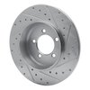 631-55008L Drilled/Slotted Brake Rotor [Silver], 2003-2005 Ford/Lincoln/Mercury/Mazda, Position: Rear Left - image 4