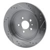 631-55009L Drilled/Slotted Brake Rotor [Silver], 2013-2016 Ford/Lincoln/Mercury/Mazda, Position: Rear Left - image 3