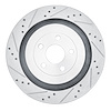 631-55010L Drilled/Slotted Brake Rotor [Silver], Fits Select Ford/Lincoln/Mercury/Mazda, Position: Rear Left - image 1
