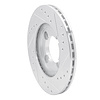 631-56000L Drilled/Slotted Brake Rotor [Silver], 1986-1994 Ford/Lincoln/Mercury/Mazda, Position: Front Left - image 1