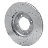 631-56000R Drilled/Slotted Brake Rotor [Silver], 1986-1994 Ford/Lincoln/Mercury/Mazda, Position: Front Right - image 2