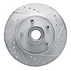 631-56004R Drilled/Slotted Brake Rotor [Silver], 1972-1973 Ford/Lincoln/Mercury/Mazda, Position: Front Right - image 1