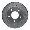 631-56006D Drilled/Slotted Brake Rotor [Silver], 1975-1979 Ford/Lincoln/Mercury/Mazda, Position: Rear Right - image 1