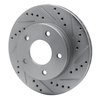 631-56006D Drilled/Slotted Brake Rotor [Silver], 1975-1979 Ford/Lincoln/Mercury/Mazda, Position: Rear Right - image 2