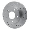 631-56007D Drilled/Slotted Brake Rotor [Silver], 1975-1979 Ford/Lincoln/Mercury/Mazda, Position: Rear Left - image 2