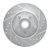 631-56008R Drilled/Slotted Brake Rotor [Silver], 1979-1991 Ford/Lincoln/Mercury/Mazda, Position: Front Right - image 1