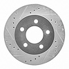 631-56009L Drilled/Slotted Brake Rotor [Silver], 1991-1994 Ford/Lincoln/Mercury/Mazda, Position: Front Left - image 1