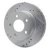 631-56009L Drilled/Slotted Brake Rotor [Silver], 1991-1994 Ford/Lincoln/Mercury/Mazda, Position: Front Left - image 2