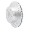 631-56009R Drilled/Slotted Brake Rotor [Silver], 1991-1994 Ford/Lincoln/Mercury/Mazda, Position: Front Right - image 2