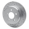 631-56010L Drilled/Slotted Brake Rotor [Silver], 1991-1995 Ford/Lincoln/Mercury/Mazda, Position: Rear Left - image 2