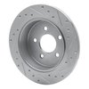 631-56010L Drilled/Slotted Brake Rotor [Silver], 1991-1995 Ford/Lincoln/Mercury/Mazda, Position: Rear Left - image 4