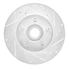 631-56011R Drilled/Slotted Brake Rotor [Silver], 1990-1991 Ford/Lincoln/Mercury/Mazda, Position: Front Right - image 1