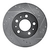631-56012L Drilled/Slotted Brake Rotor [Silver], 1995-1997 Ford/Lincoln/Mercury/Mazda, Position: Front Left - image 1