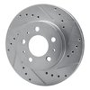 631-56012L Drilled/Slotted Brake Rotor [Silver], 1995-1997 Ford/Lincoln/Mercury/Mazda, Position: Front Left - image 2