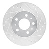 631-56012R Drilled/Slotted Brake Rotor [Silver], 1995-1997 Ford/Lincoln/Mercury/Mazda, Position: Front Right - image 1