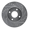 631-56013R Drilled/Slotted Brake Rotor [Silver], 1995-2002 Ford/Lincoln/Mercury/Mazda, Position: Front Right - image 1