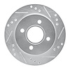 631-56014R Drilled/Slotted Brake Rotor [Silver], 1995-2002 Ford/Lincoln/Mercury/Mazda, Position: Rear Right - image 1