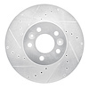 631-56016L Drilled/Slotted Brake Rotor [Silver], 1998-2002 Ford/Lincoln/Mercury/Mazda, Position: Front Left - image 1