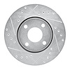 631-56017L Drilled/Slotted Brake Rotor [Silver], 1998-2002 Ford/Lincoln/Mercury/Mazda, Position: Front Left - image 1