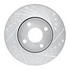 631-56017R Drilled/Slotted Brake Rotor [Silver], 1998-2002 Ford/Lincoln/Mercury/Mazda, Position: Front Right - image 1