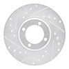 631-56018L Drilled/Slotted Brake Rotor [Silver], 1963-1986 Multiple Makes/Models, Position: Front Left