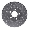 631-56019R Drilled/Slotted Brake Rotor [Silver], 2003-2011 Ford/Lincoln/Mercury/Mazda, Position: Front Right - image 1