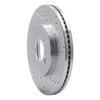631-56019R Drilled/Slotted Brake Rotor [Silver], 2003-2011 Ford/Lincoln/Mercury/Mazda, Position: Front Right - image 2