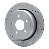 631-56020L Drilled/Slotted Brake Rotor [Silver], 2003-2011 Ford/Lincoln/Mercury/Mazda, Position: Rear Left - image 2
