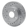 631-57000L Drilled/Slotted Brake Rotor [Silver], 1985-1989 Ford/Lincoln/Mercury/Mazda, Position: Front Left - image 2