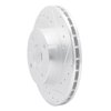631-57000R Drilled/Slotted Brake Rotor [Silver], 1985-1989 Ford/Lincoln/Mercury/Mazda, Position: Front Right - image 2