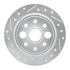 631-58000L Drilled/Slotted Brake Rotor [Silver], 1986-1989 Acura/Honda, Position: Rear Left - image 1