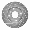 631-58001L Drilled/Slotted Brake Rotor [Silver], 1986-1987 Acura/Honda, Position: Front Left - image 1