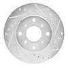 631-58001R Drilled/Slotted Brake Rotor [Silver], 1986-1987 Acura/Honda, Position: Front Right - image 1