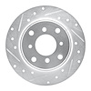 631-58002L Drilled/Slotted Brake Rotor [Silver], 1987-1990 Acura/Honda, Position: Rear Left - image 1