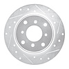 631-58002R Drilled/Slotted Brake Rotor [Silver], 1987-1990 Acura/Honda, Position: Rear Right - image 1