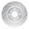 631-58003R Drilled/Slotted Brake Rotor [Silver], 1987-1990 Acura/Honda, Position: Front Right - image 1