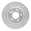 631-58004L Drilled/Slotted Brake Rotor [Silver], 1991-1996 Acura/Honda, Position: Front Left - image 1