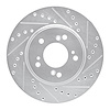 631-58004R Drilled/Slotted Brake Rotor [Silver], 1991-1996 Acura/Honda, Position: Front Right - image 1