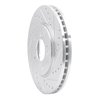 631-58004R Drilled/Slotted Brake Rotor [Silver], 1991-1996 Acura/Honda, Position: Front Right - image 2