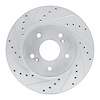 631-58005L Drilled/Slotted Brake Rotor [Silver], 1991-1996 Acura/Honda, Position: Rear Left - image 1