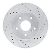 631-58005R Drilled/Slotted Brake Rotor [Silver], 1991-1996 Acura/Honda, Position: Rear Right - image 1