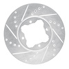 631-58006L Drilled/Slotted Brake Rotor [Silver], 1992-1998 Acura/Honda, Position: Front Left - image 1