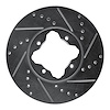 631-58006R Drilled/Slotted Brake Rotor [Silver], 1992-1998 Acura/Honda, Position: Front Right - image 1