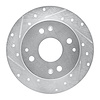 631-58007L Drilled/Slotted Brake Rotor [Silver], 1992-1994 Acura/Honda, Position: Rear Left - image 1