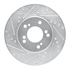 631-58008L Drilled/Slotted Brake Rotor [Silver], 1993-1995 Acura/Honda, Position: Front Left - image 1