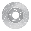 631-58008R Drilled/Slotted Brake Rotor [Silver], 1993-1995 Acura/Honda, Position: Front Right - image 1